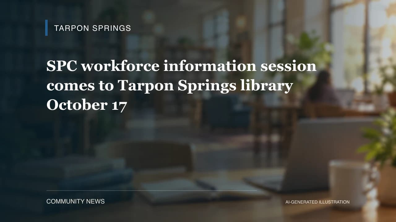 SPC workforce information session comes to Tarpon Springs library October 17